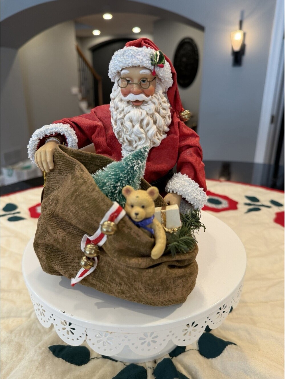 Vtg 1998 Possible Dreams Clothique Santa W/Toy Bag With Tag